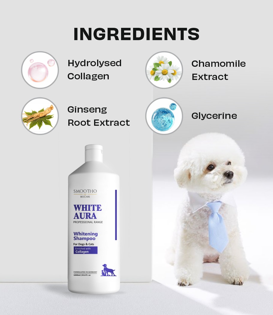 White Aura Whitening & Brightening Shampoo for Dogs & Cats - Image 2